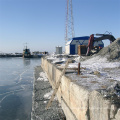 Canasta de gabion de 80x100 mm llena de piedra para protección contra inundaciones